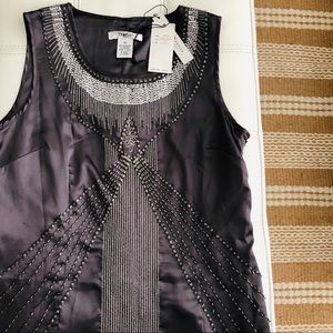 Stunning, sequined silver dress